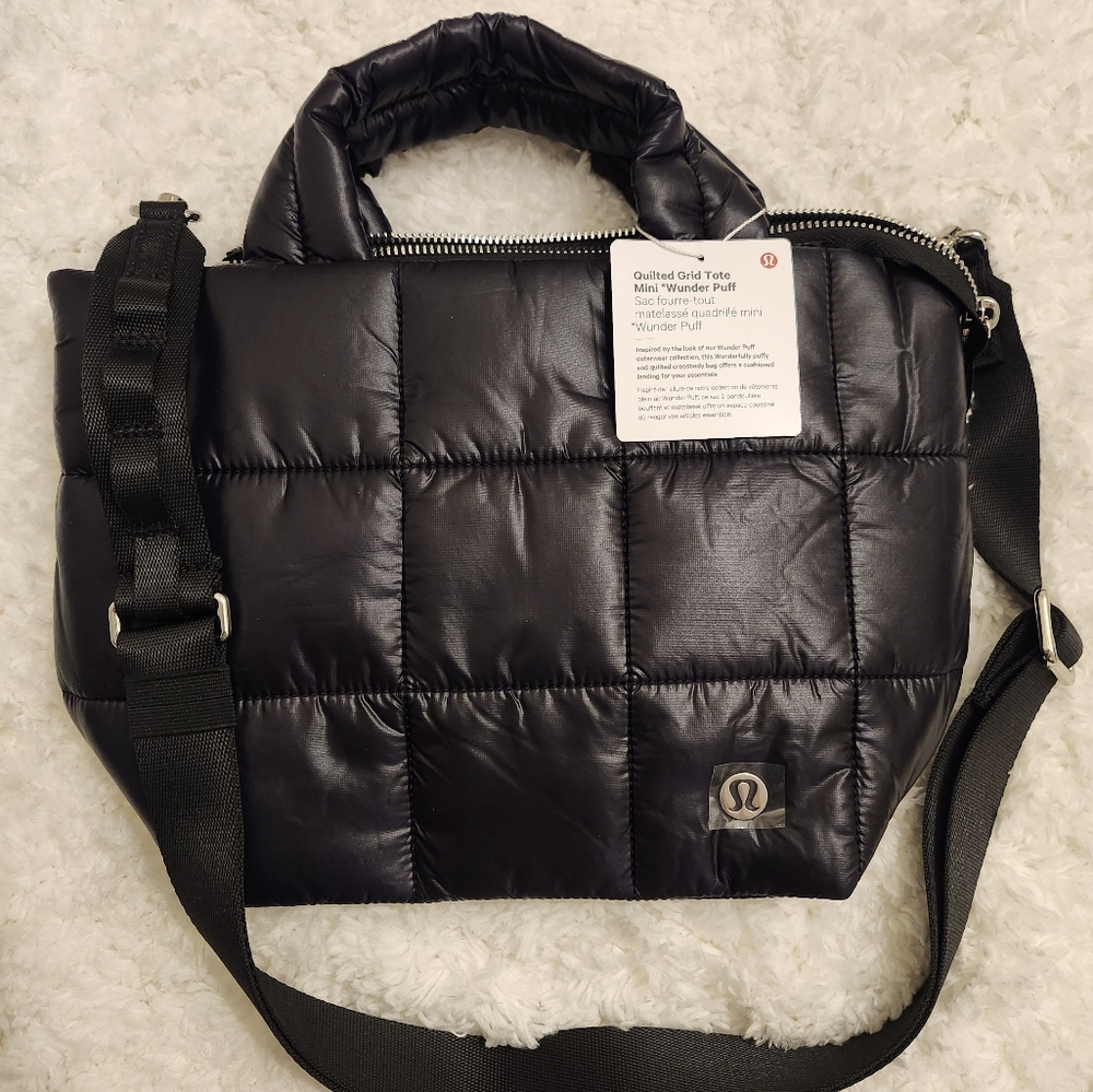 New with tags Lululemon Quilted Grid Tote Bag Mini 5L Wunder Puff
